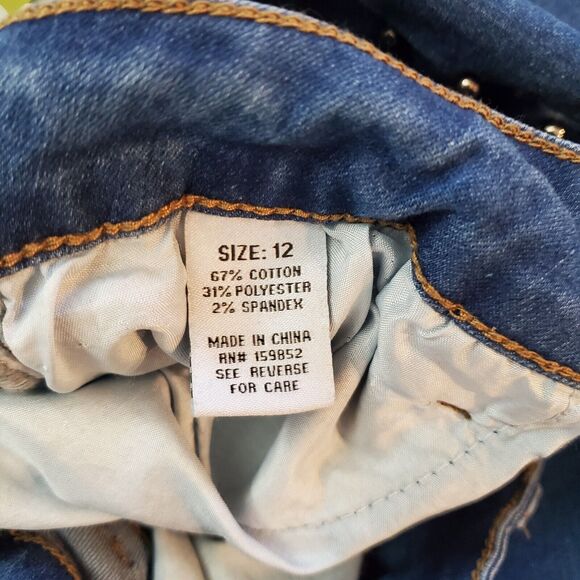 Oak & Vine Denim Jeans Junior Size 12 Blue Medium Wash NWT - Picture 13 of 15